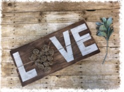 wooden Love Sign - $55